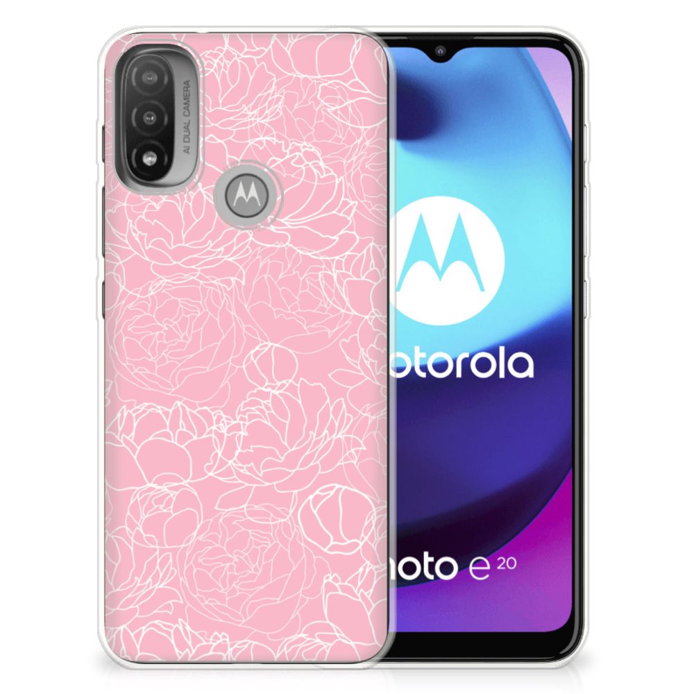 Motorola Moto E20 | E40 TPU Case White Flowers