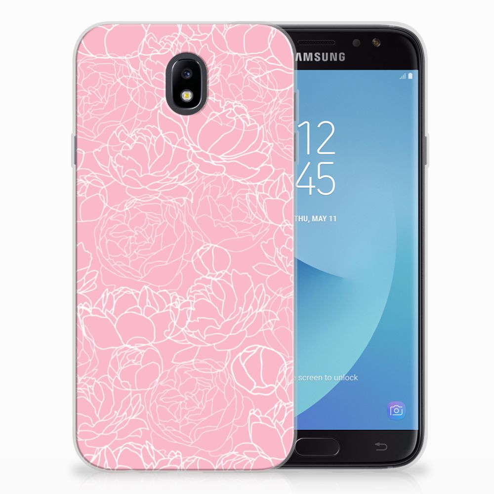 Samsung Galaxy J7 2017 | J7 Pro TPU Case White Flowers