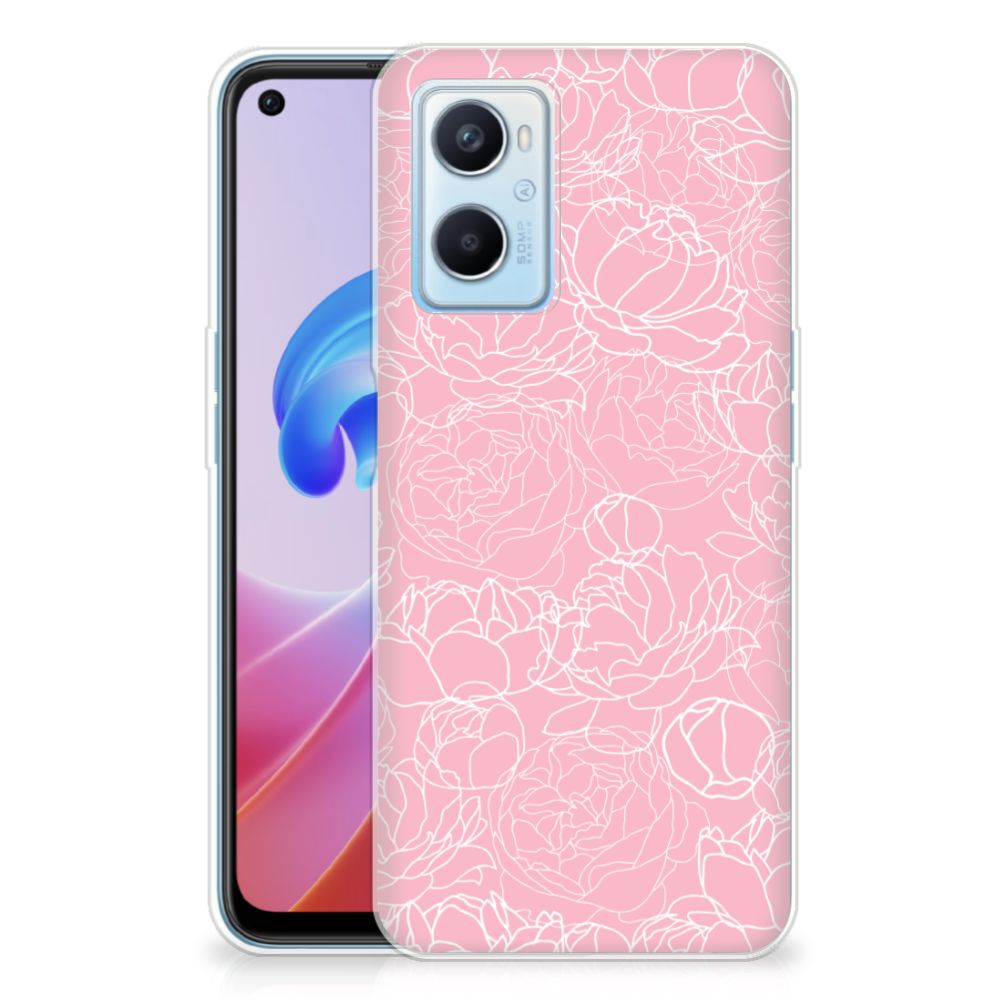 OPPO A96 | OPPO A76 TPU Case White Flowers