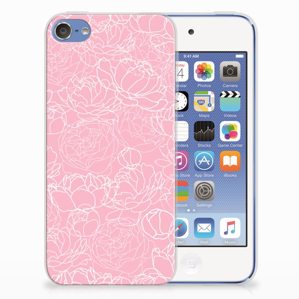 Apple iPod Touch 5 | 6 TPU Hoesje Design White Flowers