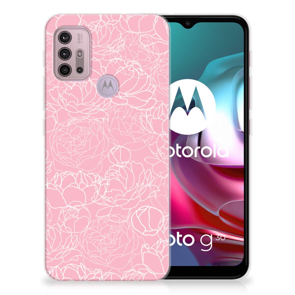 Motorola Moto G30 | G10 TPU Case White Flowers