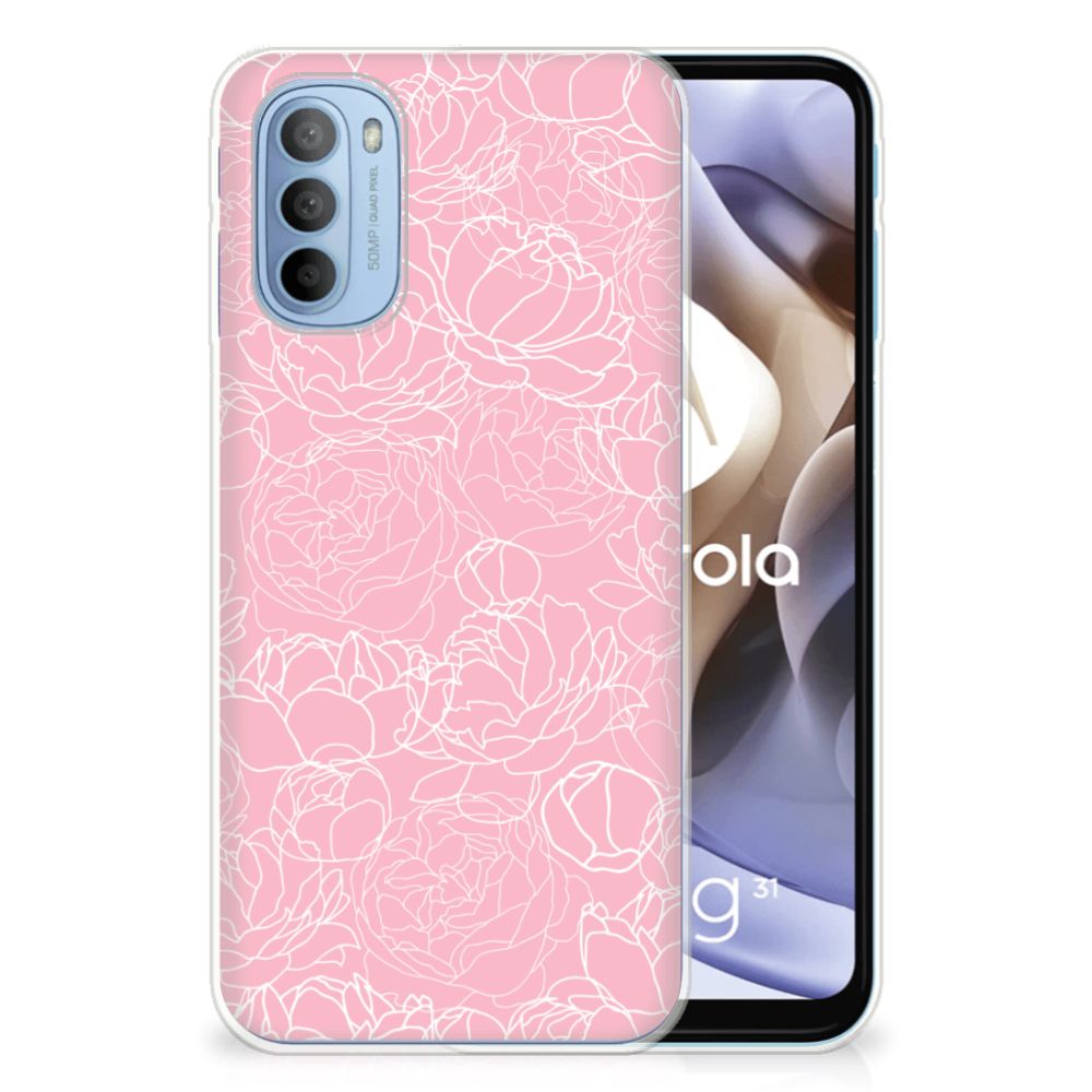 Motorola Moto G31 | G41 TPU Case White Flowers