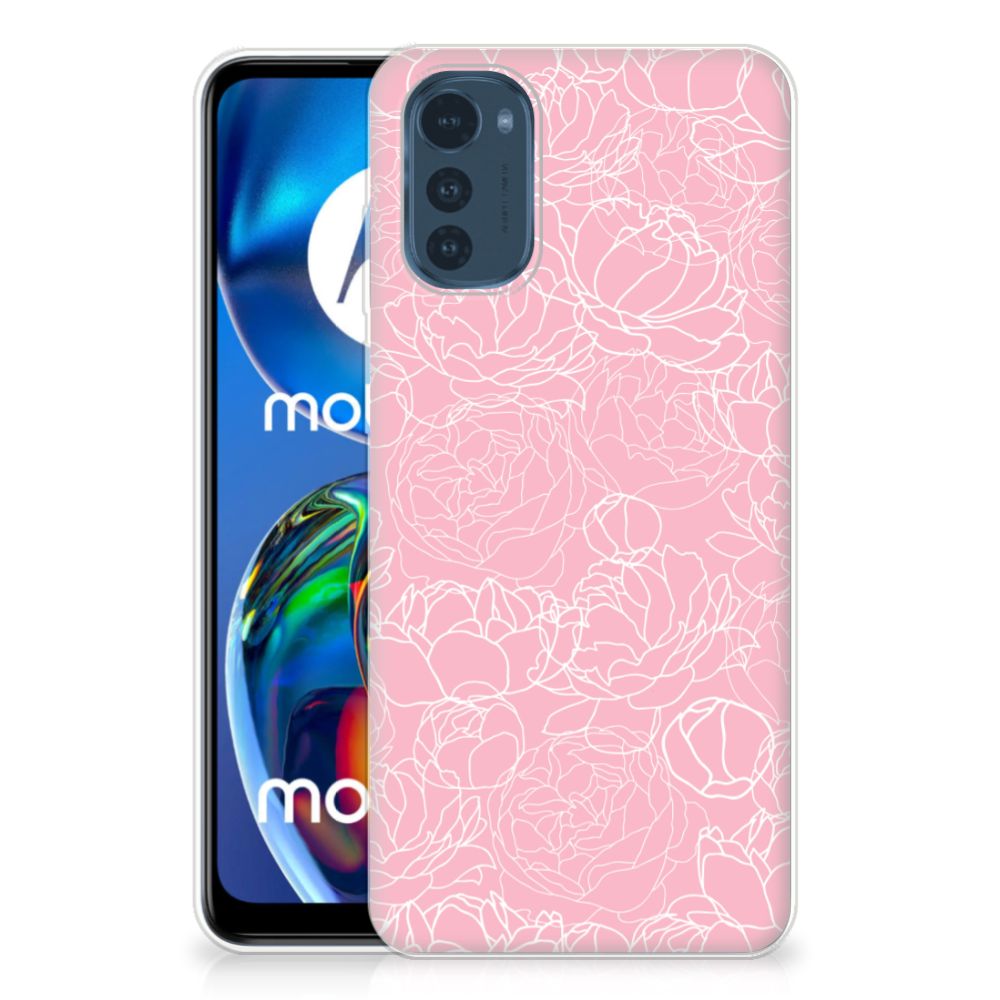Motorola Moto E32/E32s TPU Case White Flowers