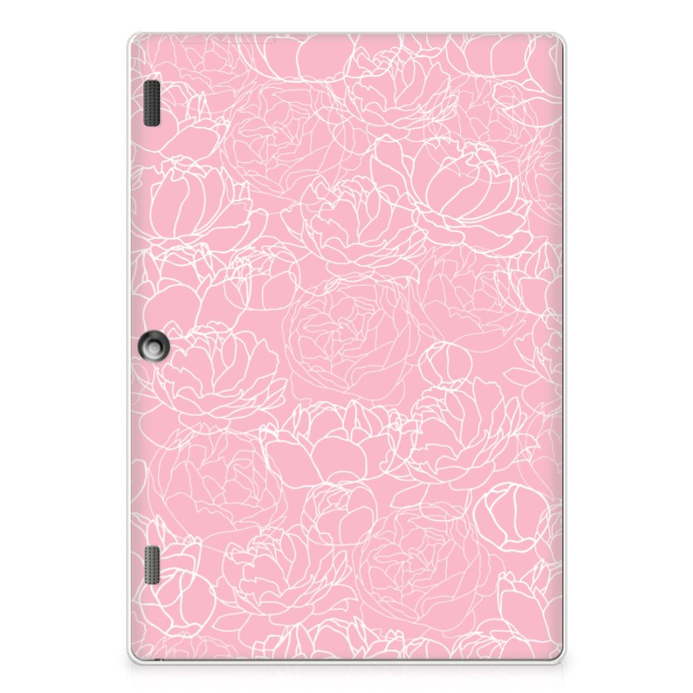 Lenovo Tab 10 | Tab 2 A10-30 Siliconen Hoesje White Flowers