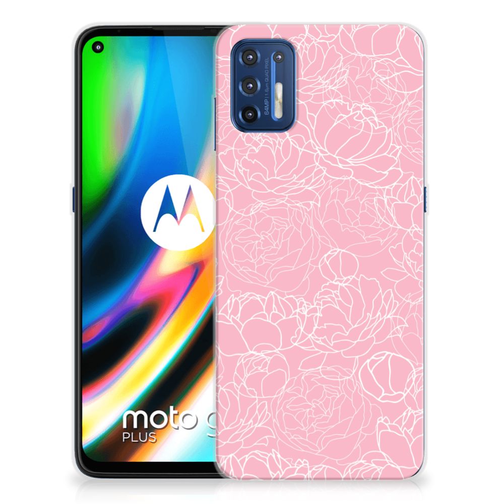 Motorola Moto G9 Plus TPU Case White Flowers