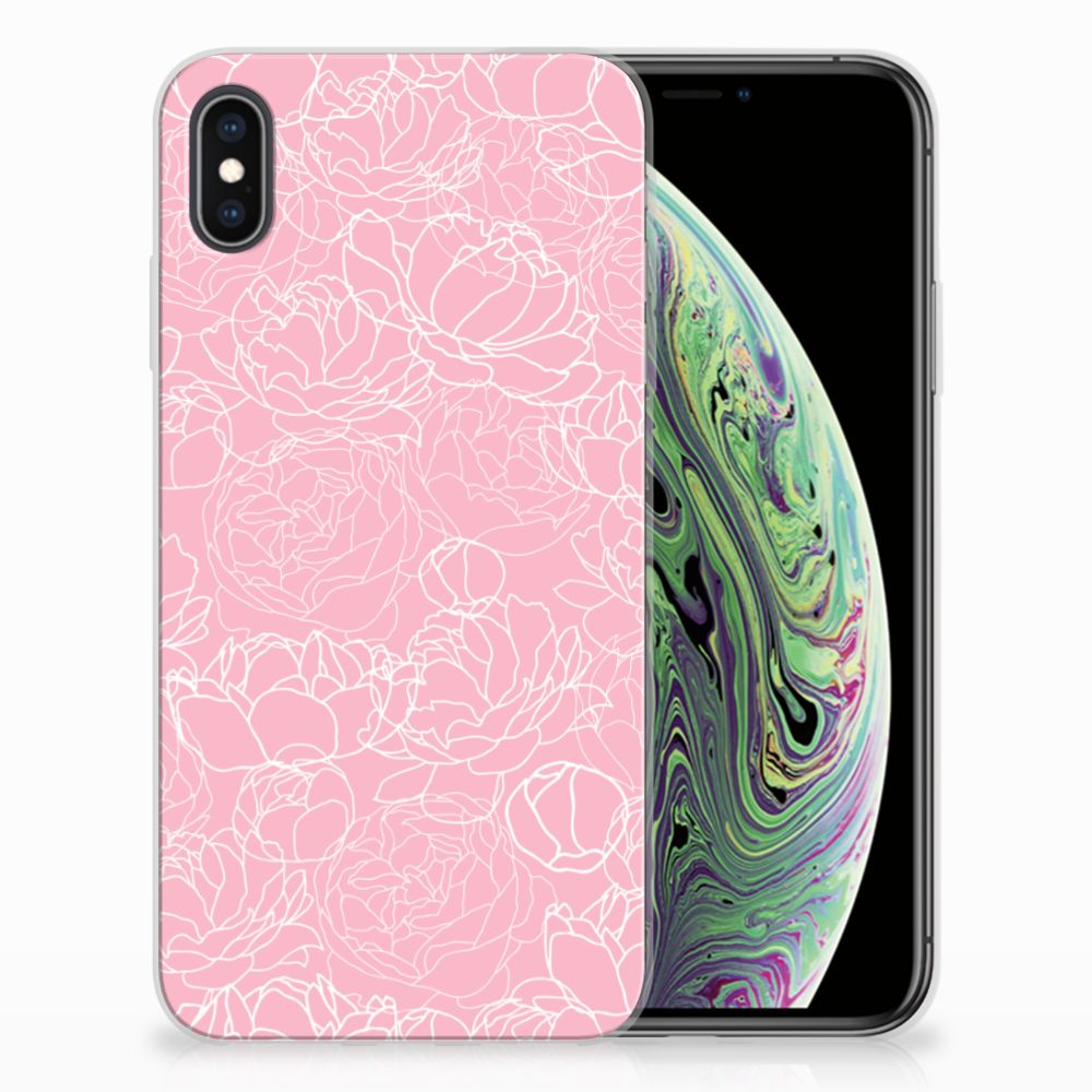 Apple iPhone Xs Max TPU Case White Flowers
