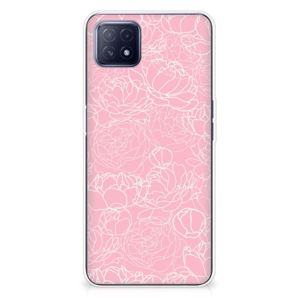 OPPO A53 5G | OPPO A73 5G TPU Case White Flowers