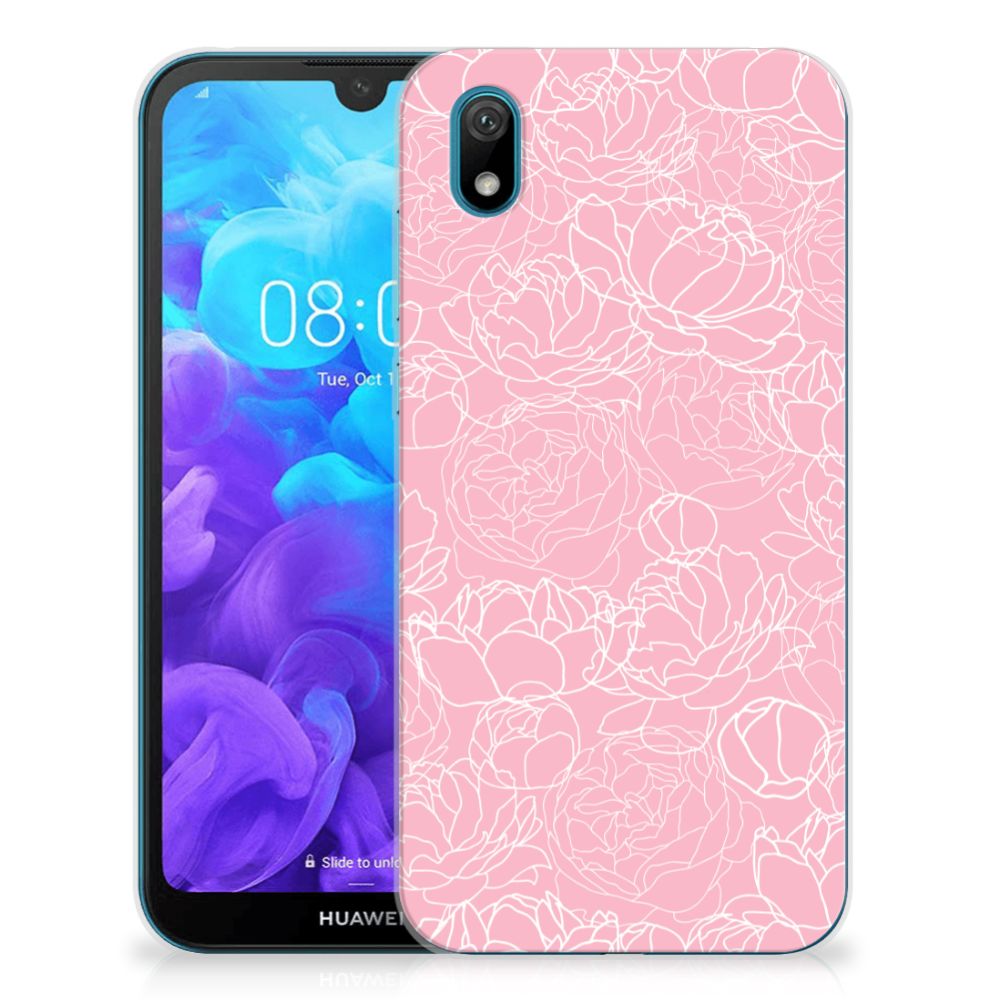Huawei Y5 (2019) TPU Case White Flowers