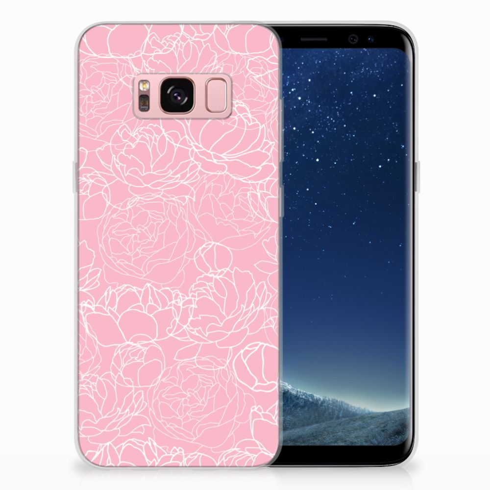 Samsung Galaxy S8 TPU Case White Flowers