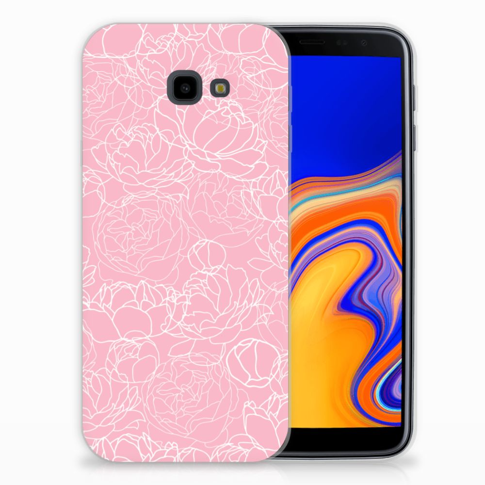Samsung Galaxy J4 Plus (2018) TPU Case White Flowers