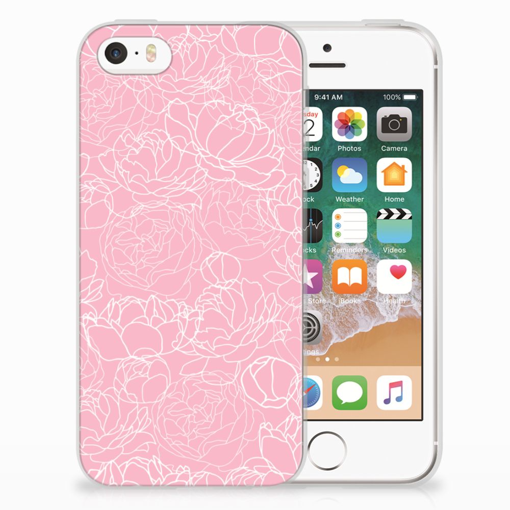 Apple iPhone SE | 5S TPU Case White Flowers