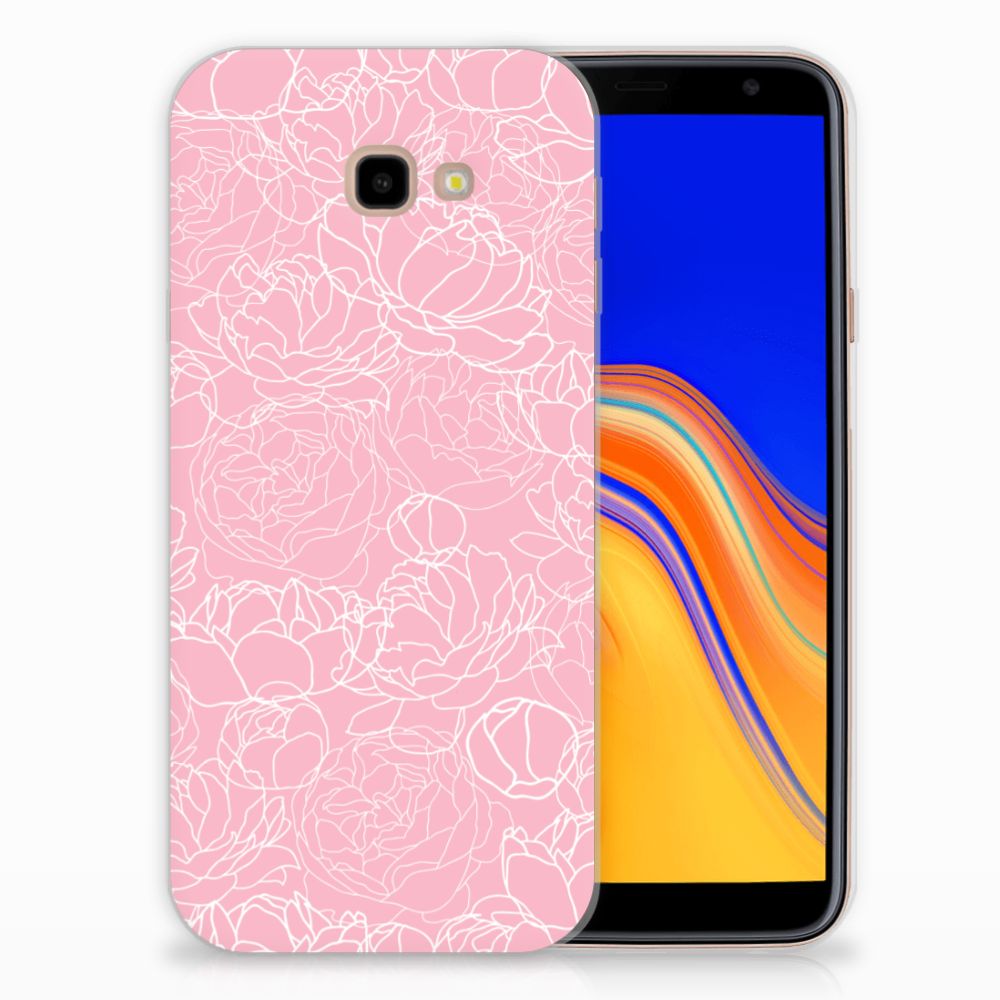 Samsung Galaxy J4 Plus (2018) TPU Case White Flowers