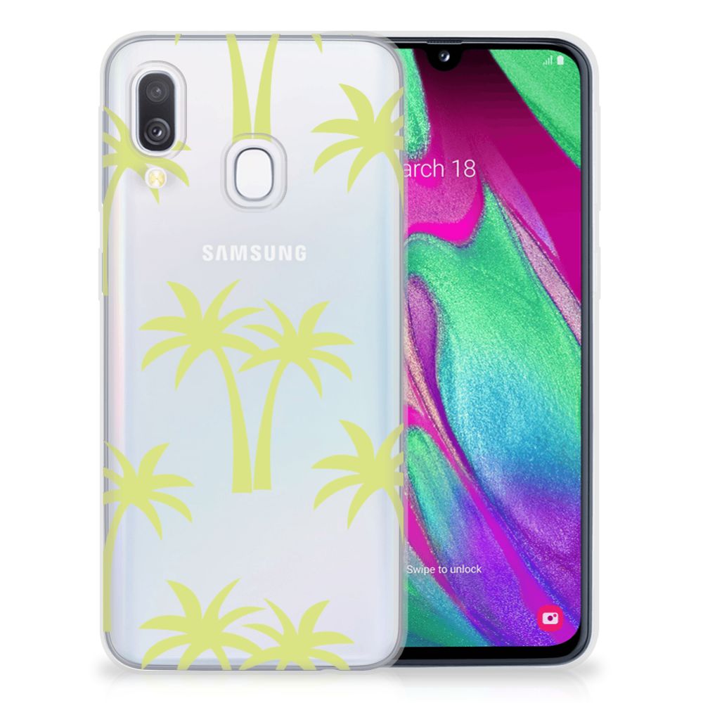 Samsung Galaxy A40 TPU Case Palmtrees