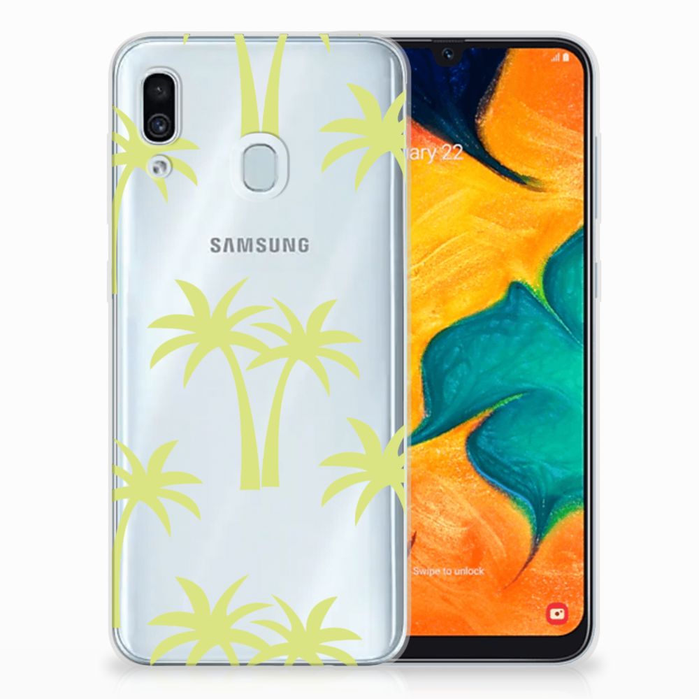 Samsung Galaxy A30 TPU Case Palmtrees