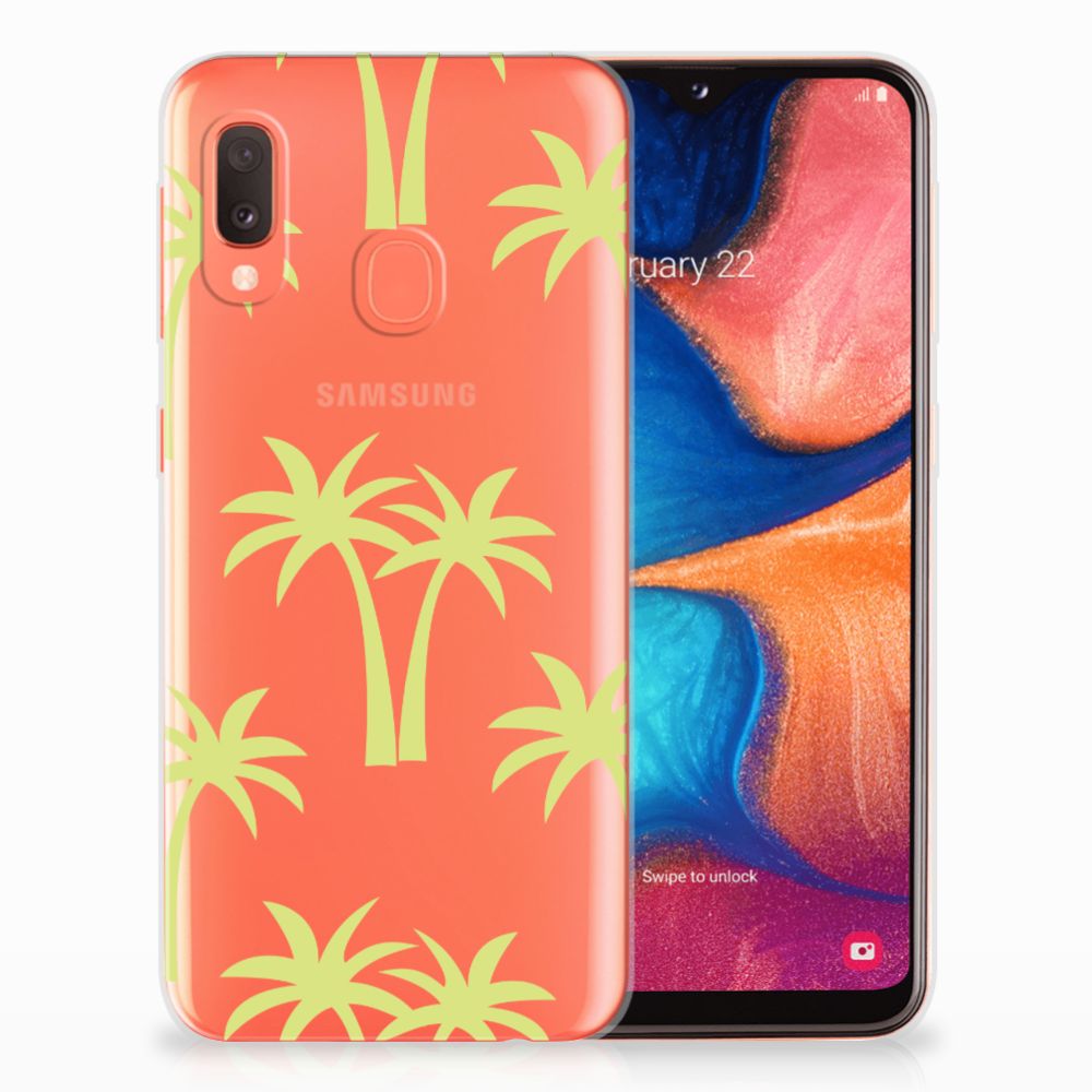 Samsung Galaxy A20e TPU Case Palmtrees