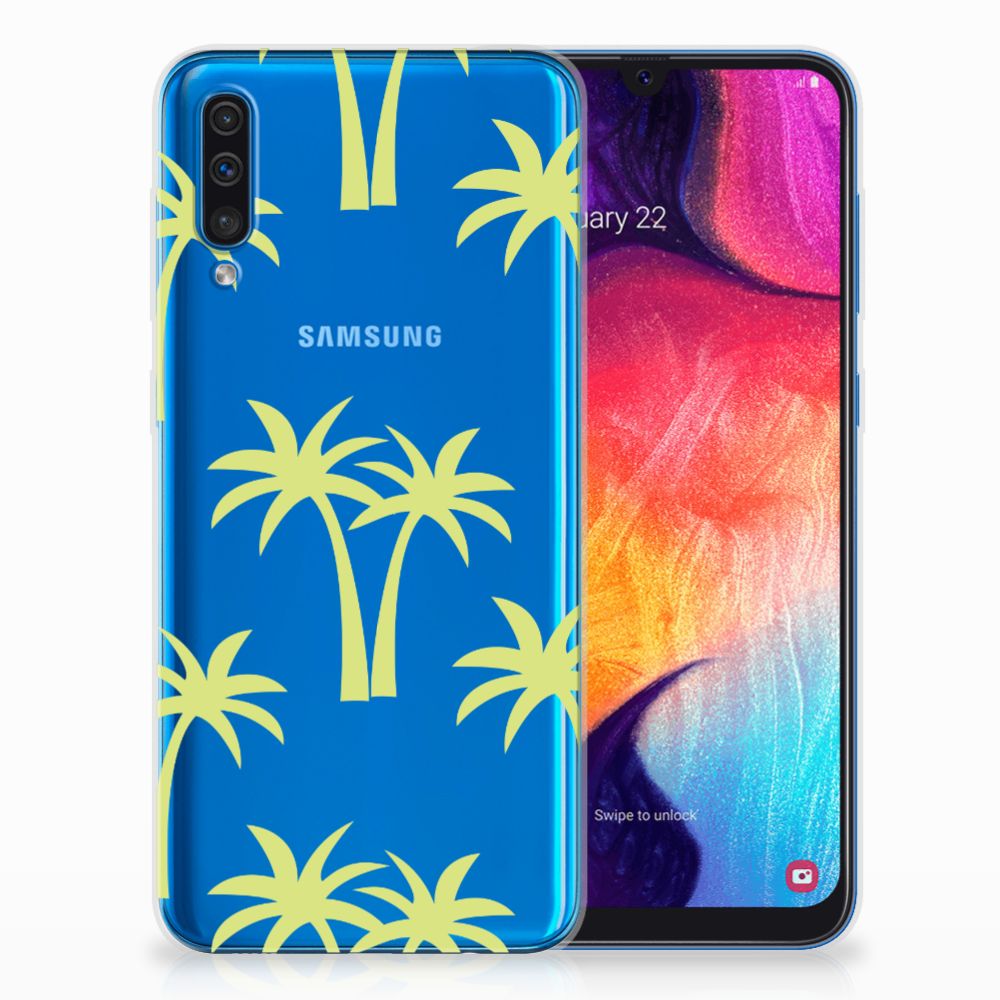 Samsung Galaxy A50 TPU Case Palmtrees