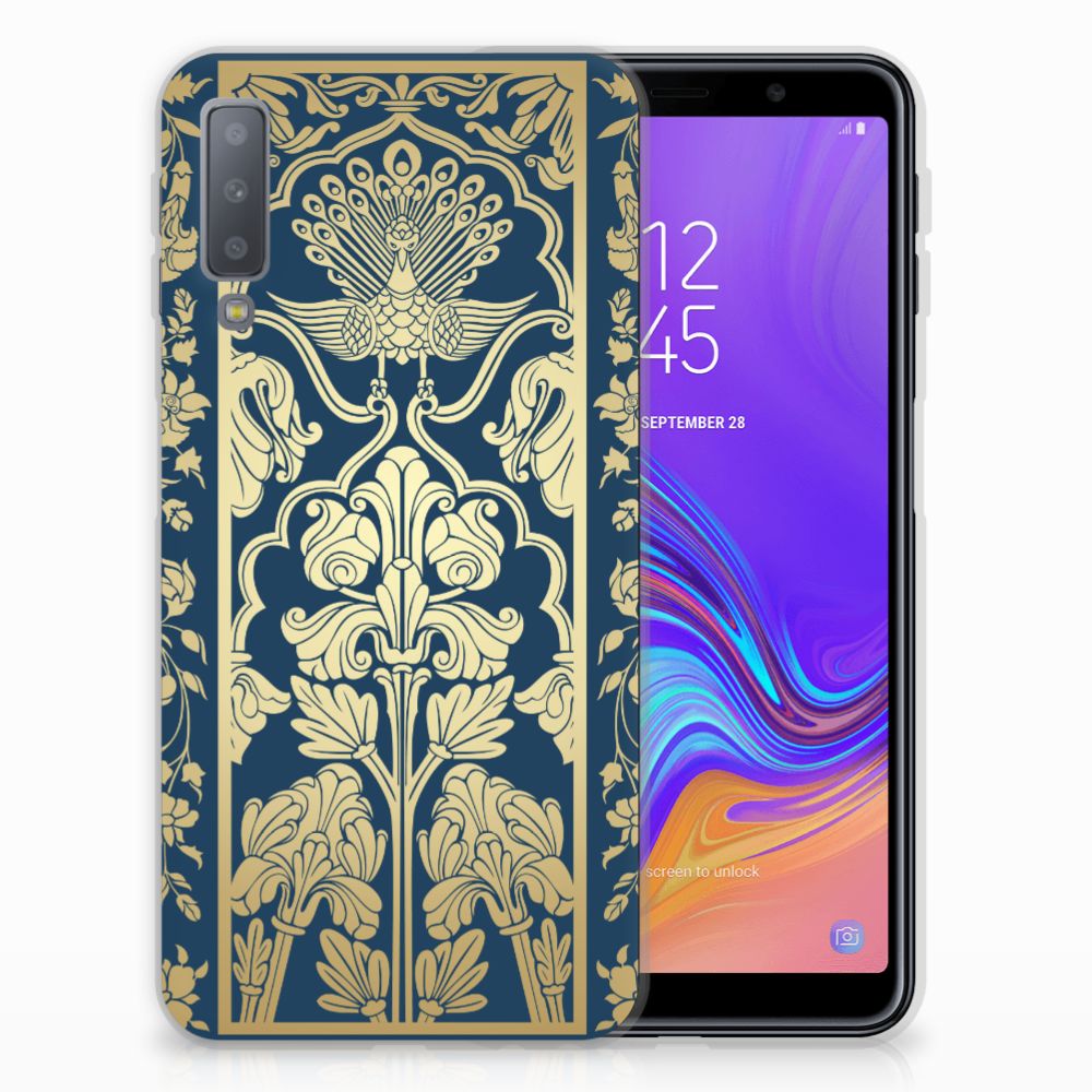 Samsung Galaxy A7 (2018) TPU Case Beige Flowers
