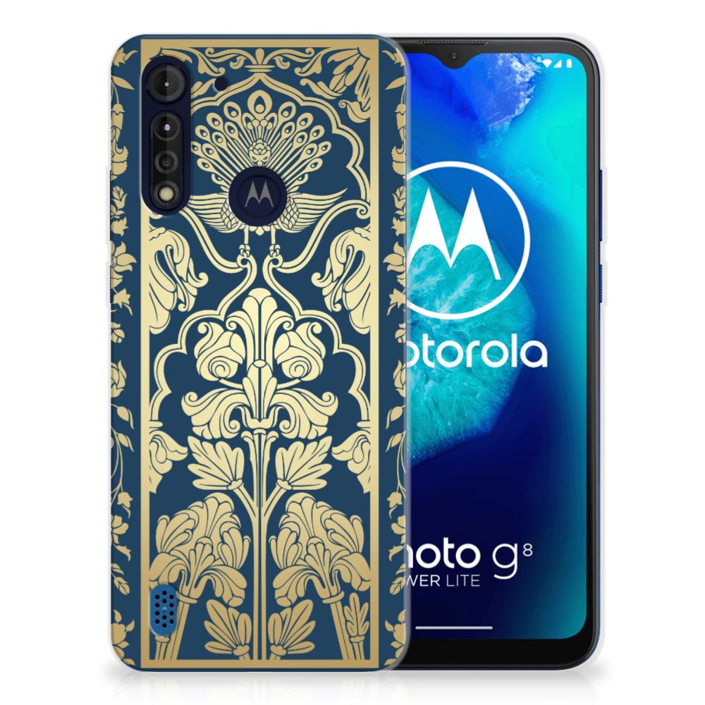Motorola Moto G8 Power Lite TPU Case Beige Flowers