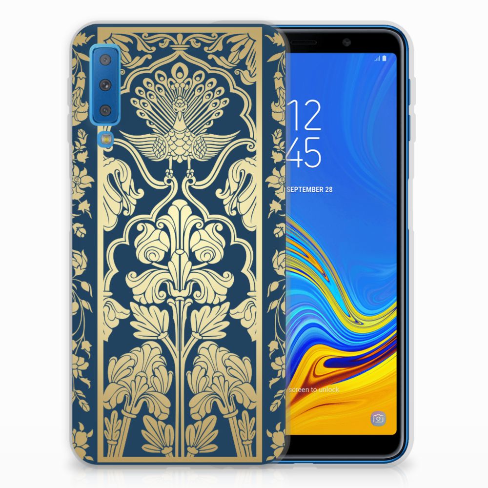 Samsung Galaxy A7 (2018) TPU Case Beige Flowers