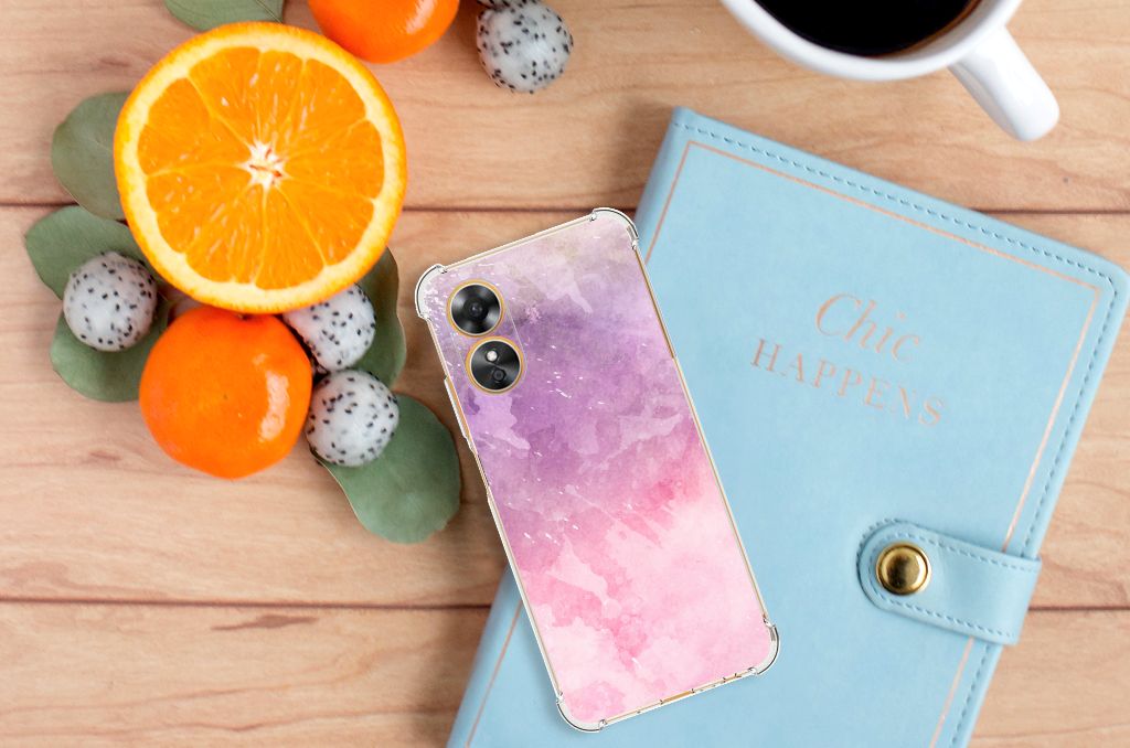 Back Cover OPPO A17 Pink Purple Paint