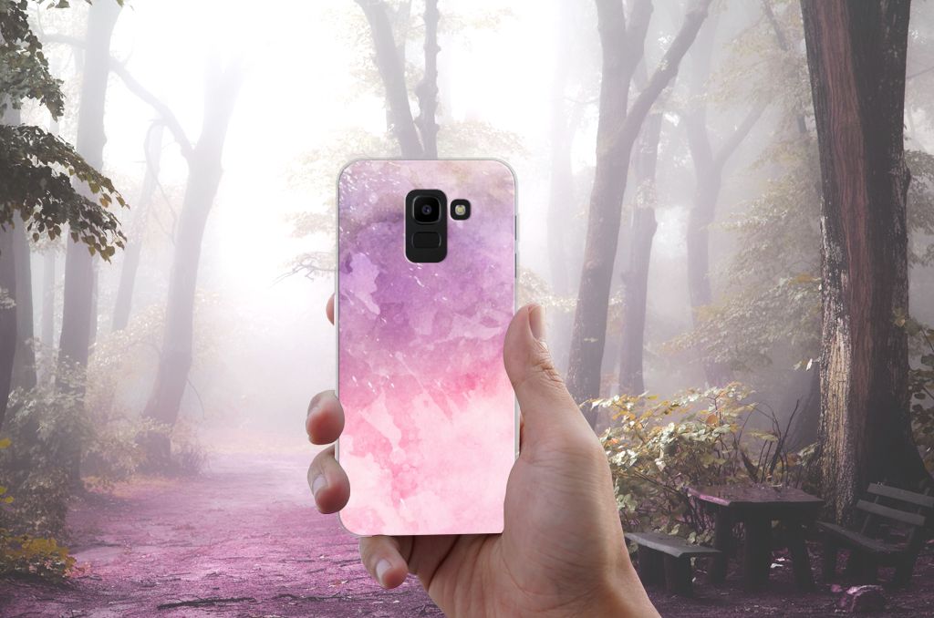 Hoesje maken Samsung Galaxy J6 2018 Pink Purple Paint