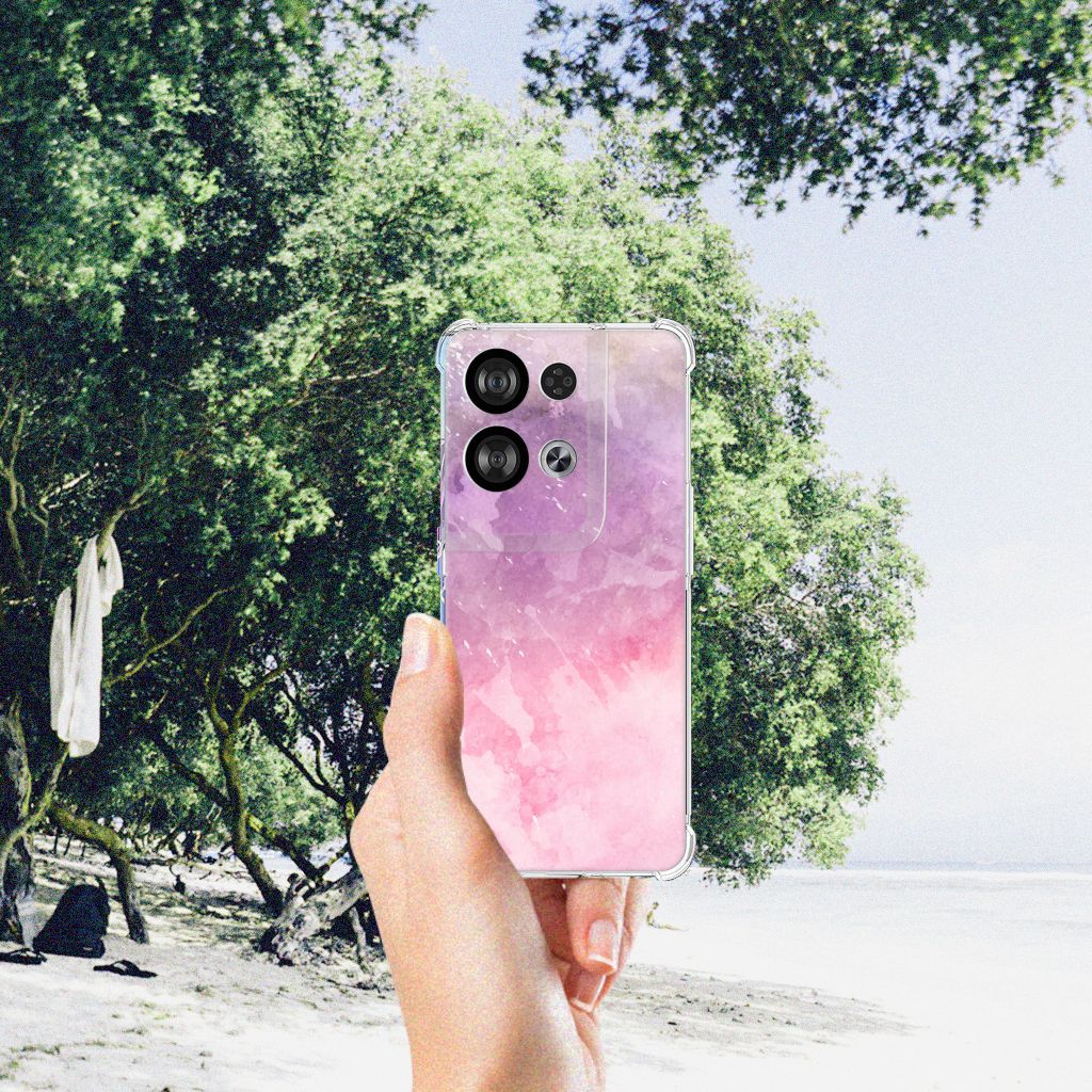 Back Cover OPPO Reno8 Pink Purple Paint