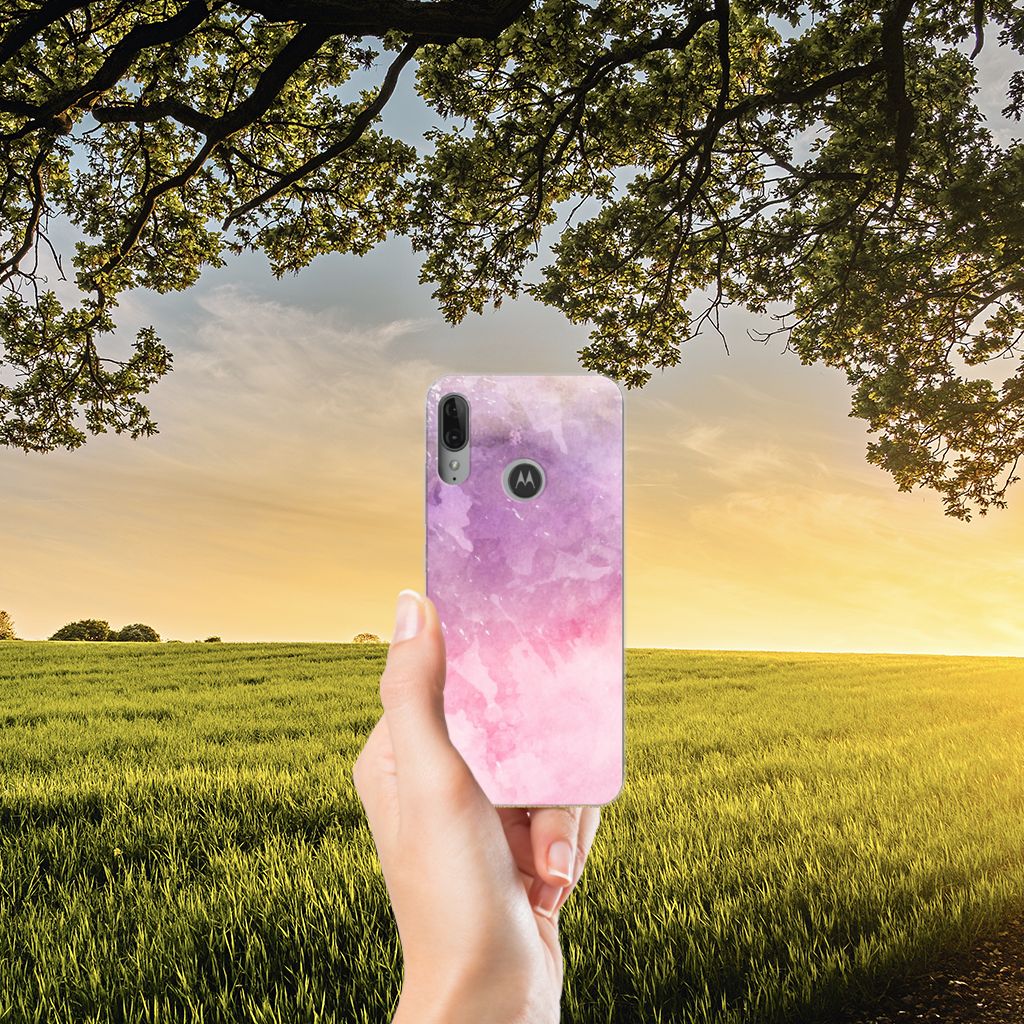 Hoesje maken Motorola Moto E6 Plus Pink Purple Paint