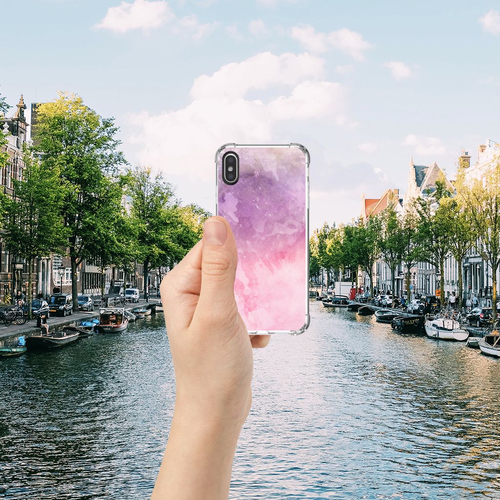 Back Cover Apple iPhone X | Xs Pink Purple Paint