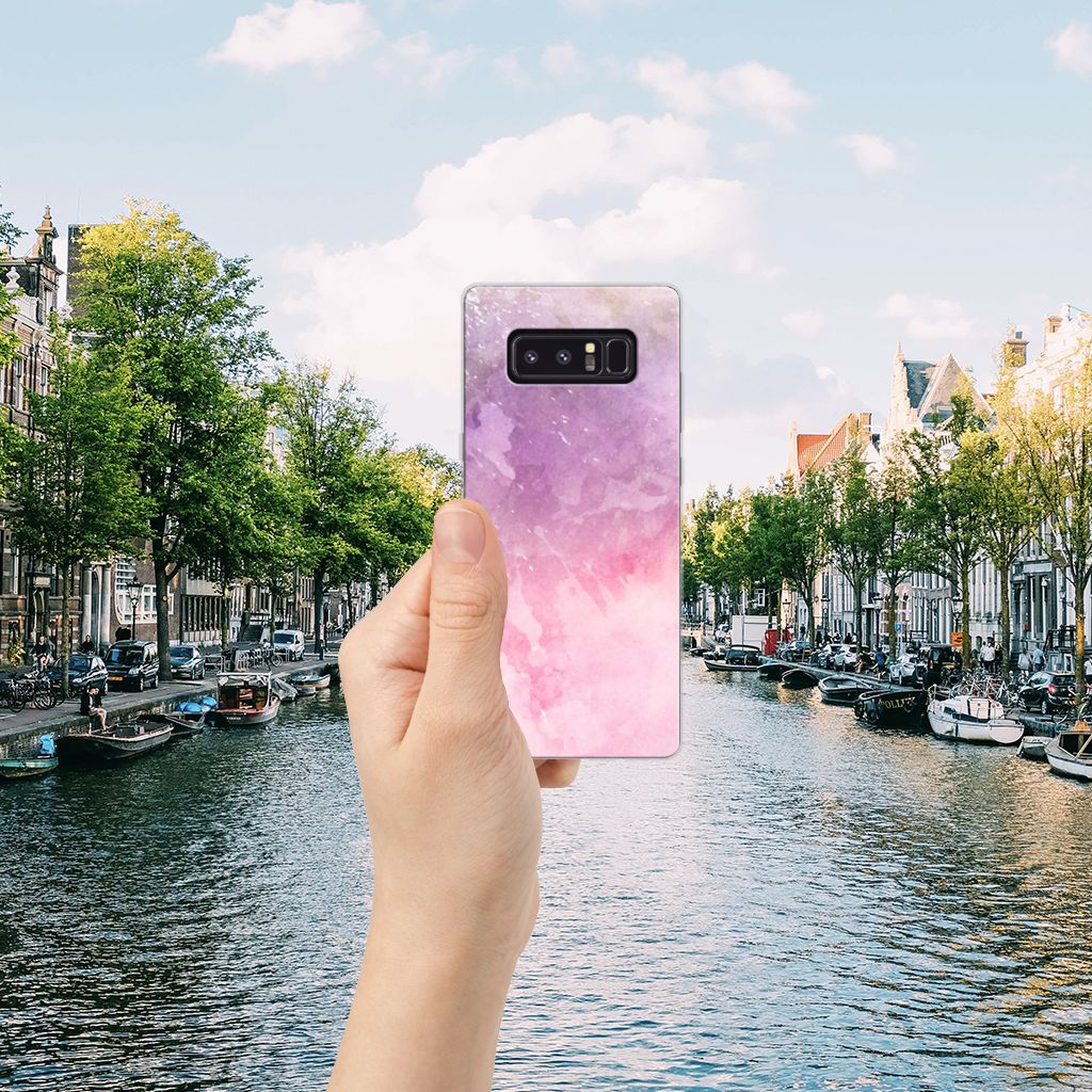 Hoesje maken Samsung Galaxy Note 8 Pink Purple Paint