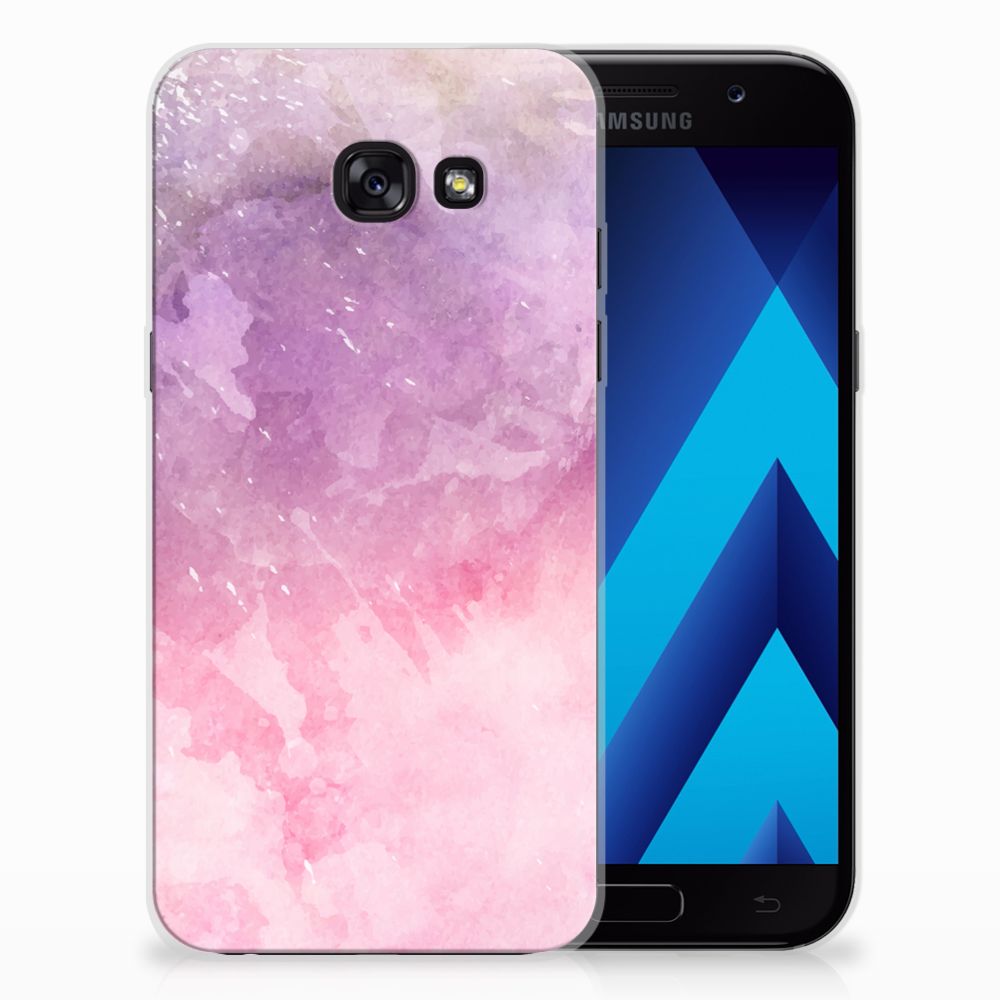 Samsung Galaxy A5 2017 TPU Hoesje Design Pink Purple Paint