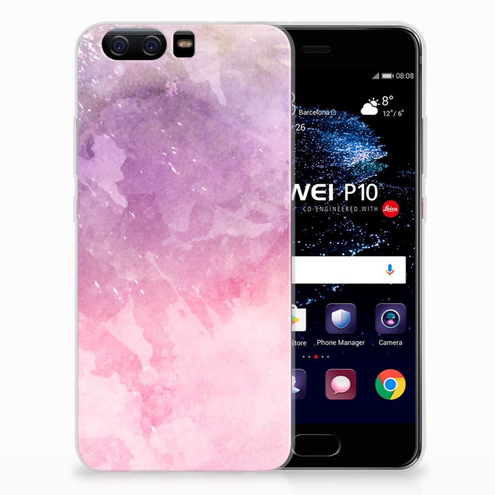 Hoesje maken Huawei P10 Pink Purple Paint