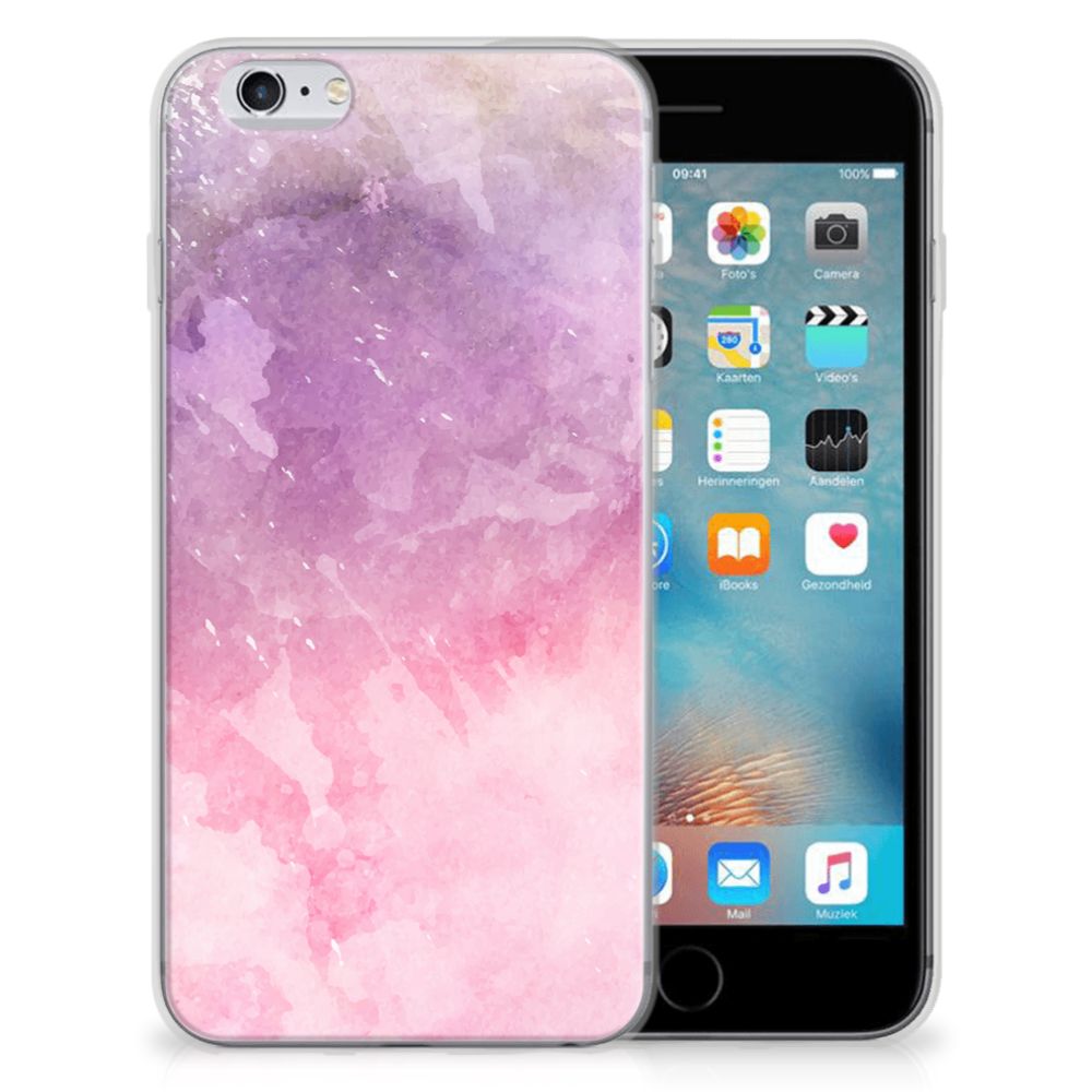 Apple iPhone 6 | 6s TPU Hoesje Design Pink Purple Paint