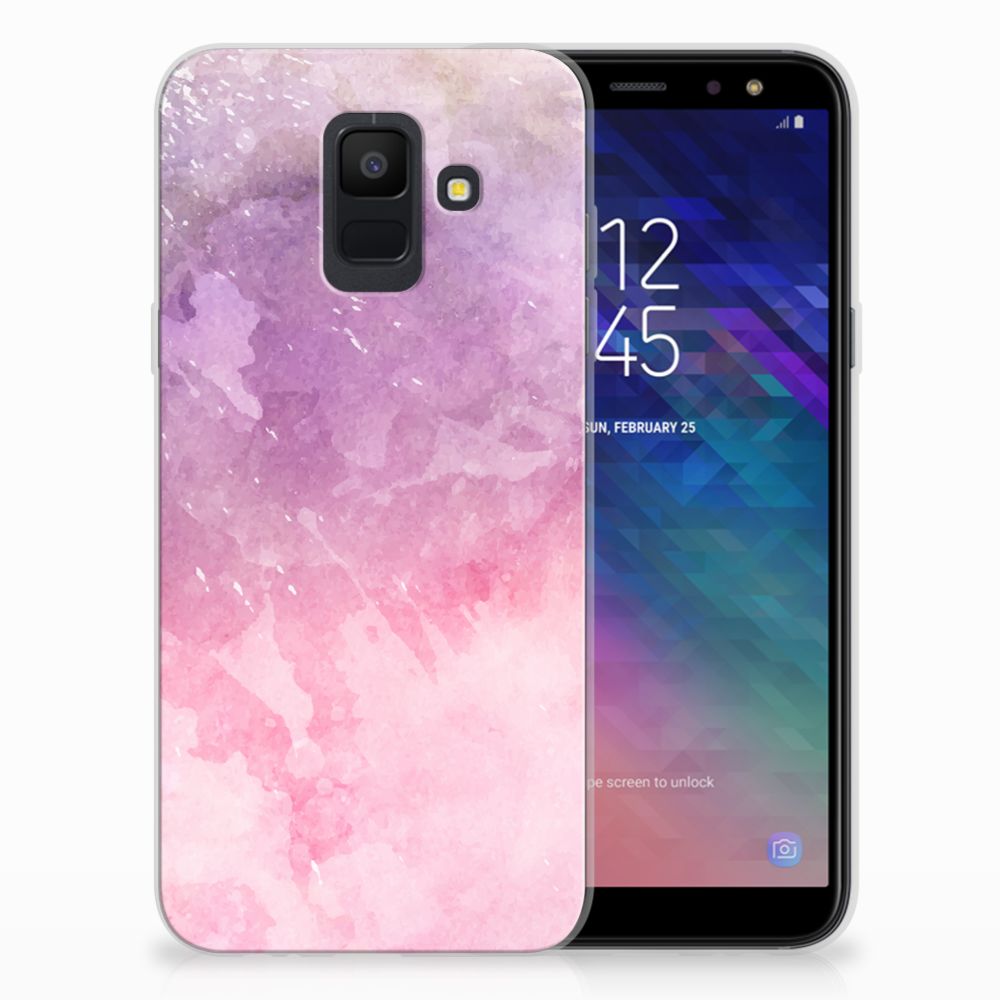 Hoesje maken Samsung Galaxy A6 (2018) Pink Purple Paint