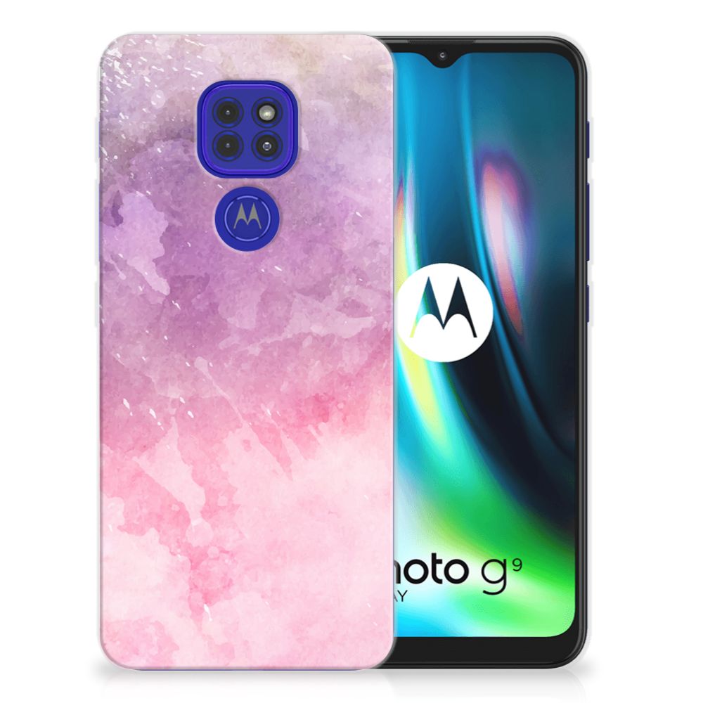 Hoesje maken Motorola Moto G9 Play | E7 Plus Pink Purple Paint