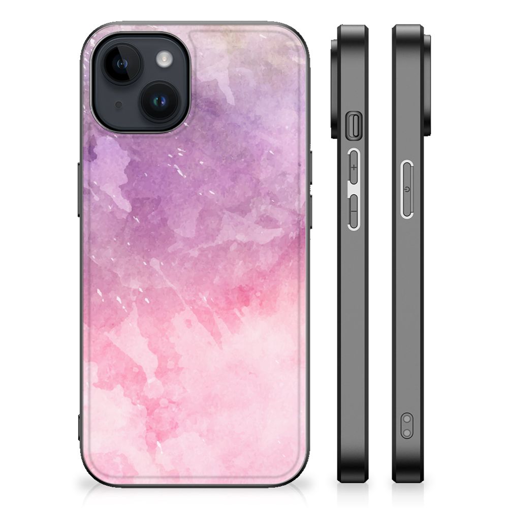 Kleurrijke Telefoonhoesje iPhone 15 Plus Pink Purple Paint