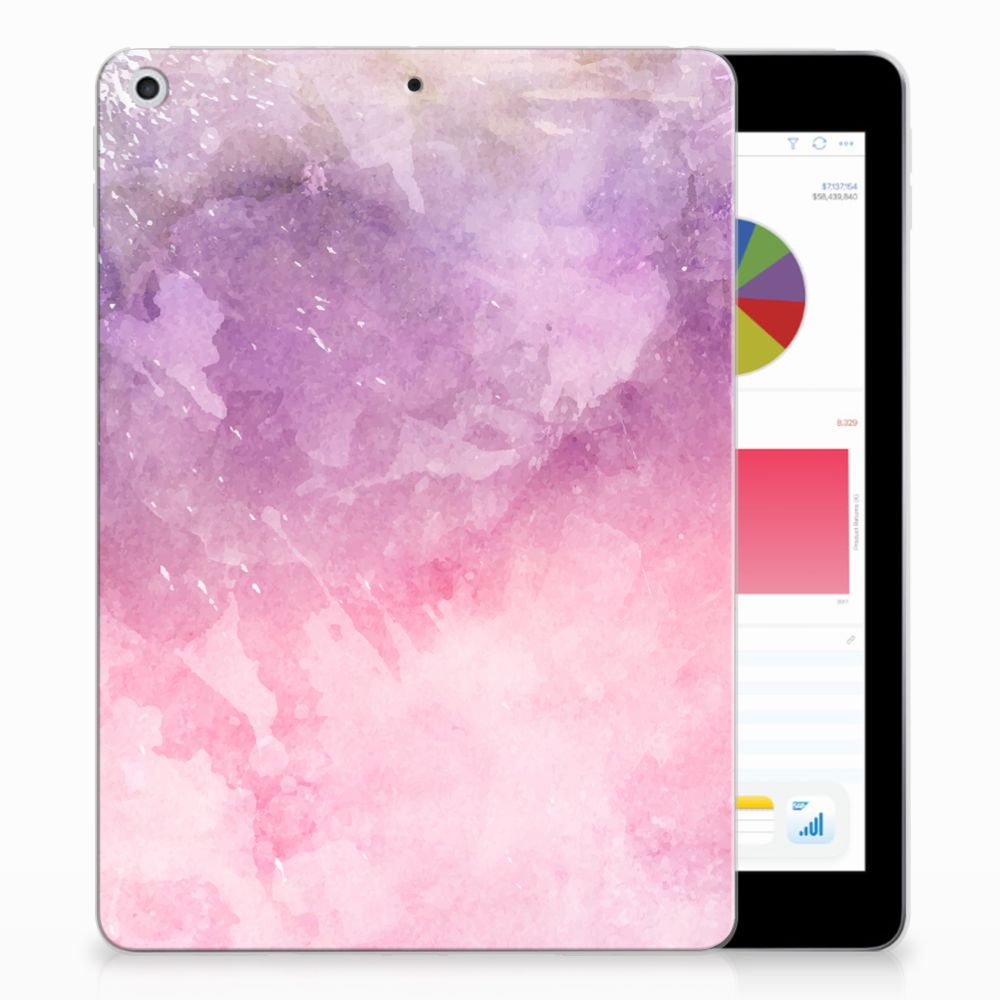 Apple iPad 9.7 2018 | 2017 Tablethoesje Design Pink Purple Paint