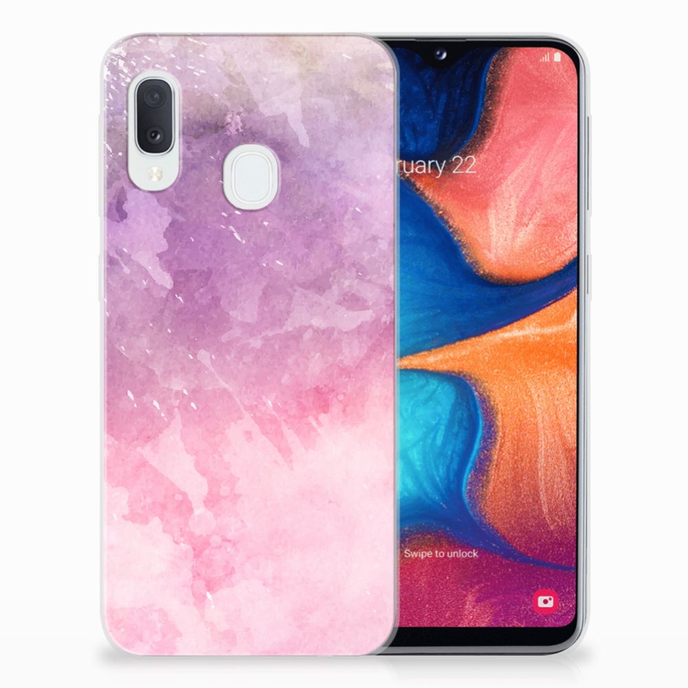 Hoesje maken Samsung Galaxy A20e Pink Purple Paint