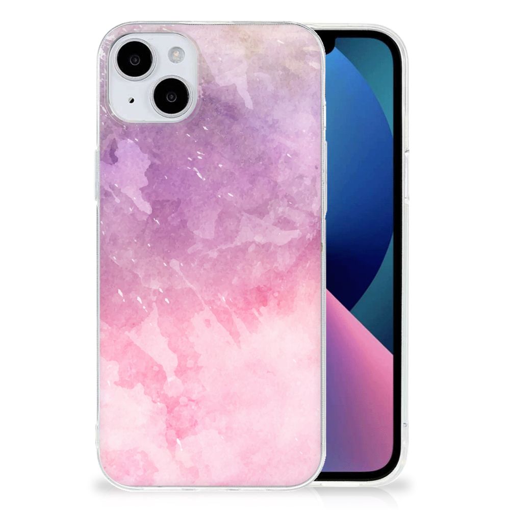 Hoesje maken iPhone 15 Plus Pink Purple Paint