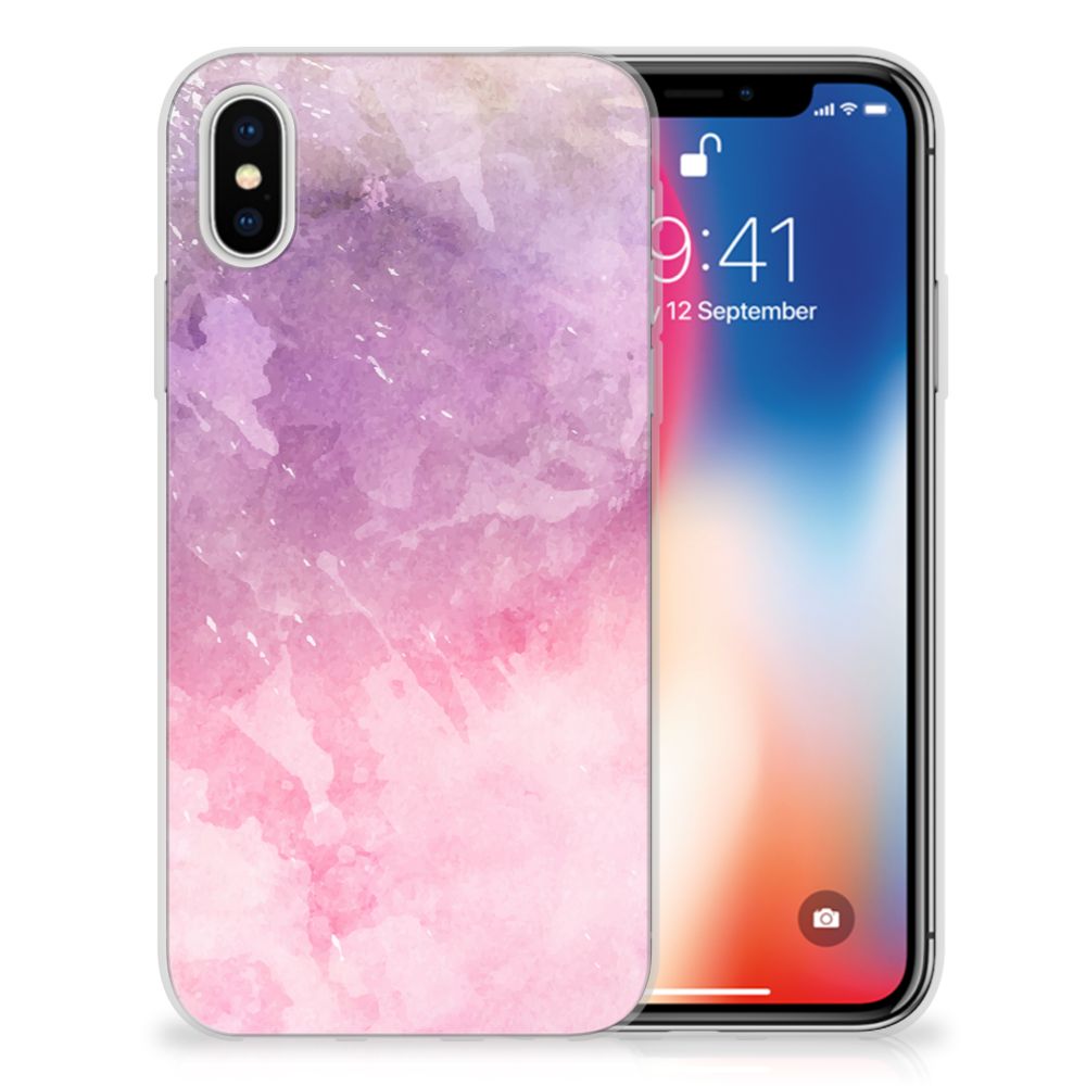Hoesje maken Apple iPhone X | Xs Pink Purple Paint