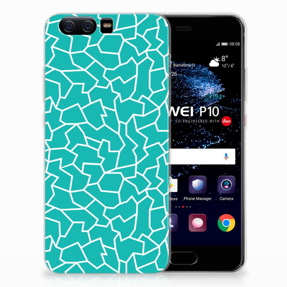 Huawei P10 Hoesje maken Cracks Blue