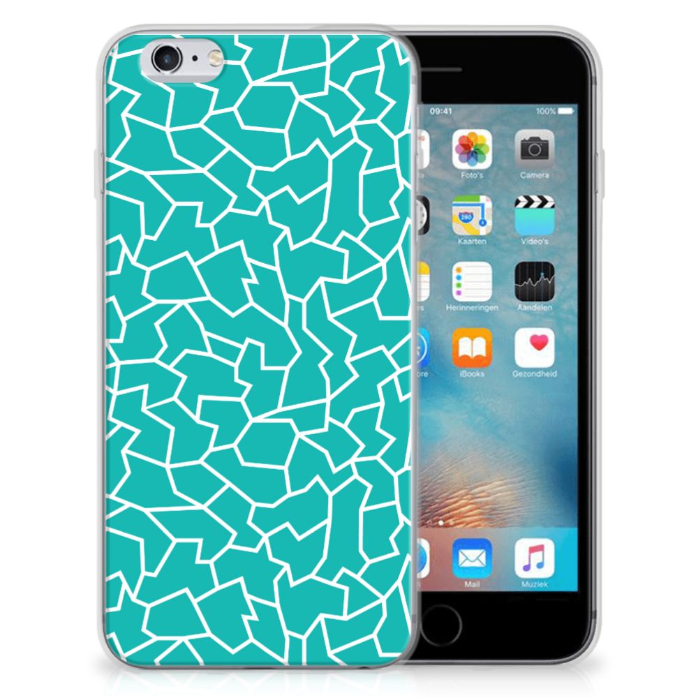 Apple iPhone 6 | 6s TPU Hoesje Design Cracks Blue