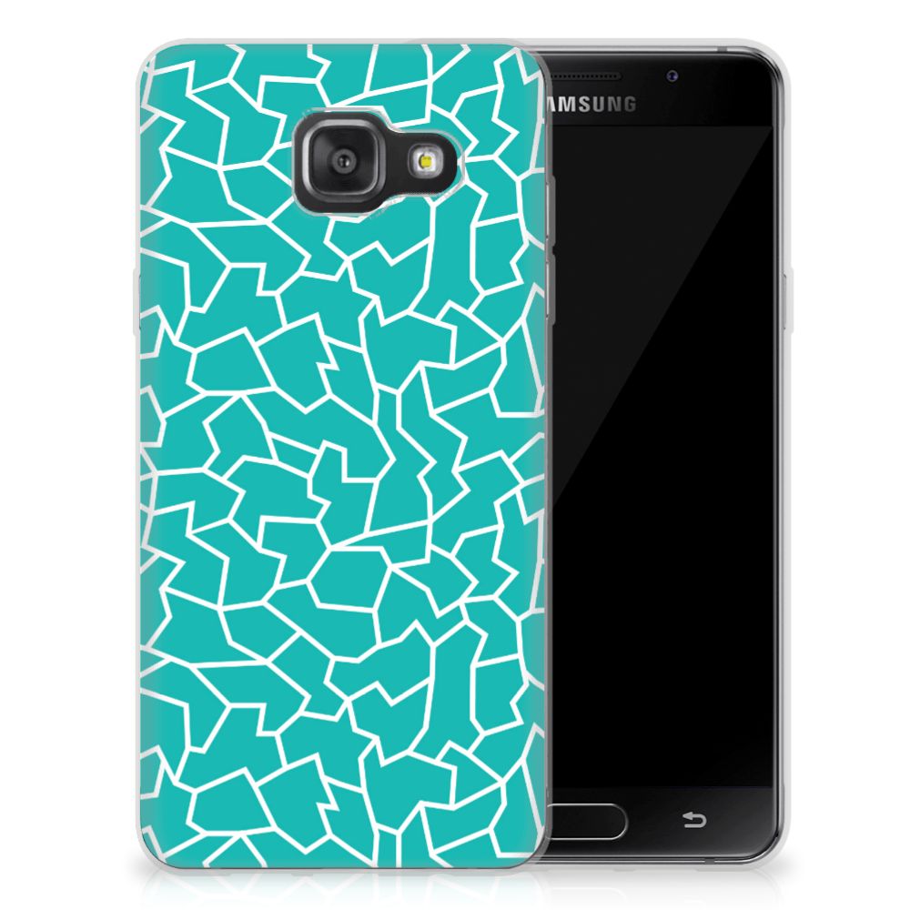 Samsung Galaxy A3 2016 TPU Hoesje Design Cracks Blue