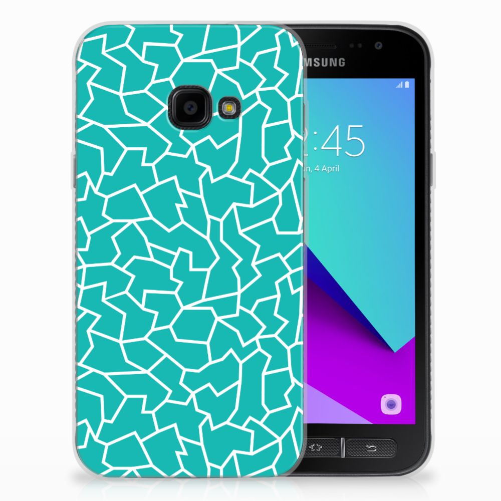 Samsung Galaxy Xcover 4 | Xcover 4s Hoesje maken Cracks Blue