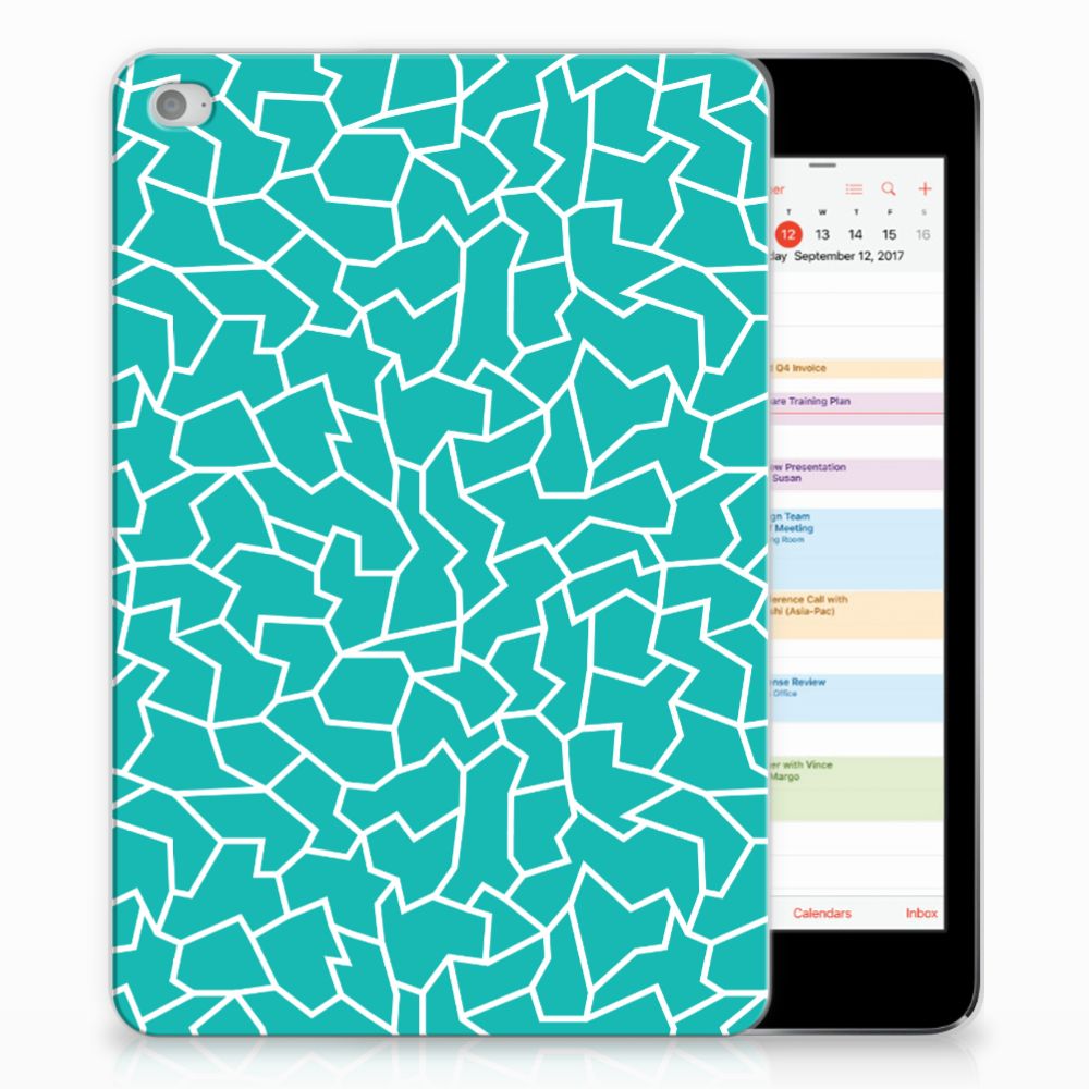 Apple iPad Mini 4 Tablethoesje Design Cracks Blue