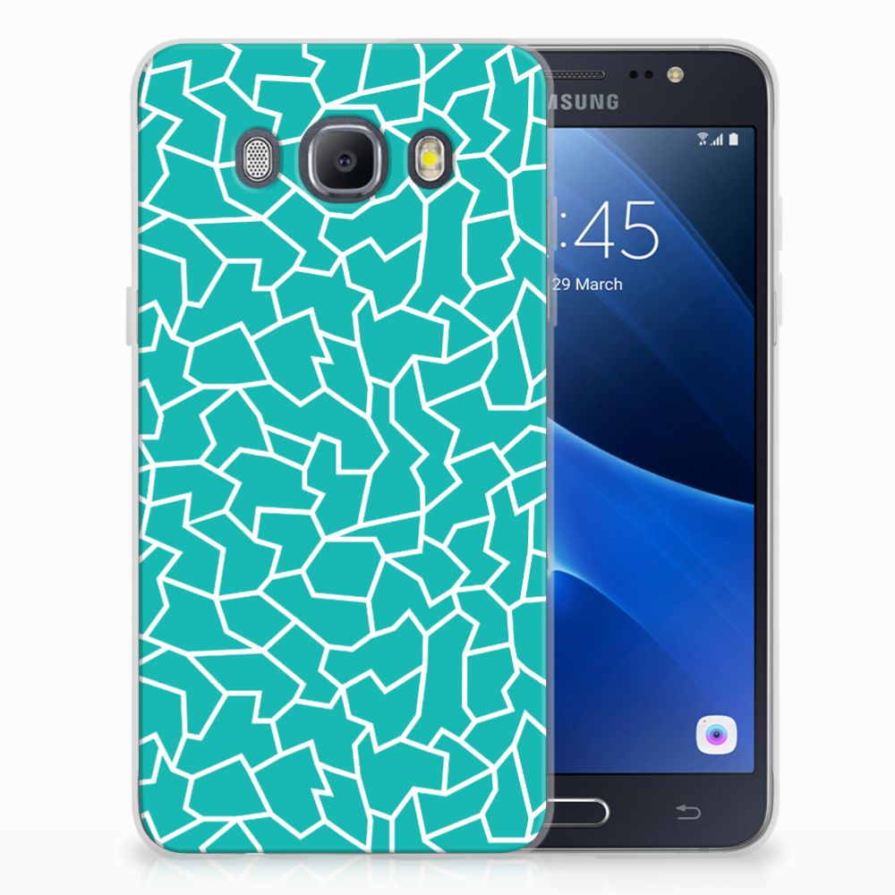 Samsung Galaxy J5 2016 Hoesje maken Cracks Blue