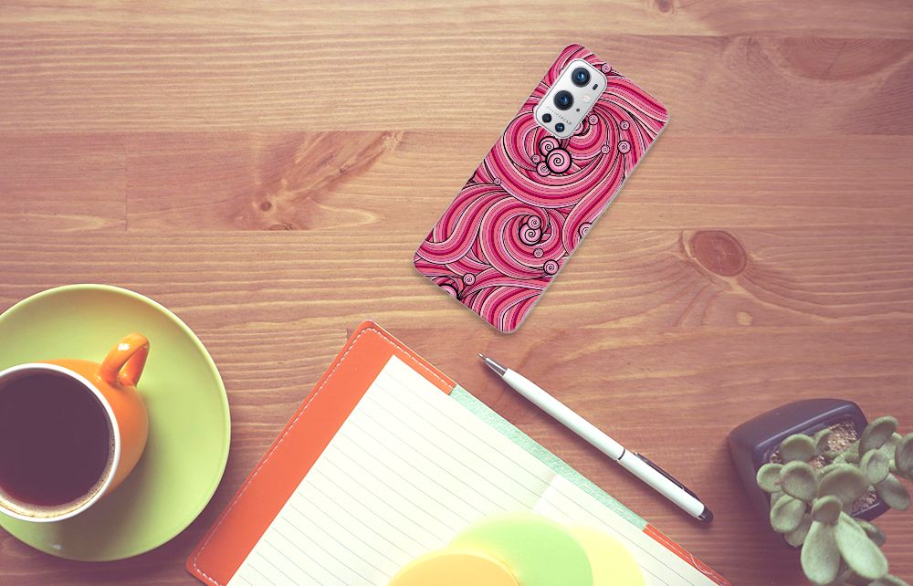 OnePlus 9 Pro Hoesje maken Swirl Pink