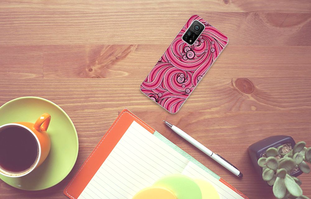 Xiaomi Mi 10T | 10T Pro Hoesje maken Swirl Pink