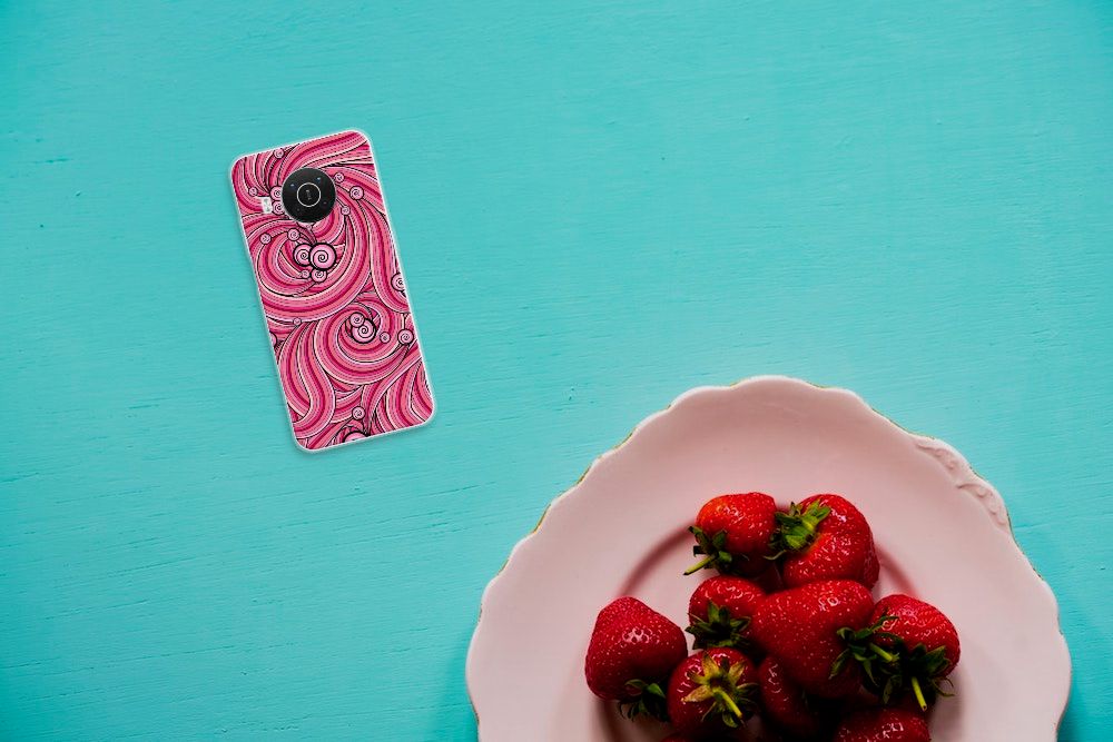Nokia X10 | X20 Hoesje maken Swirl Pink