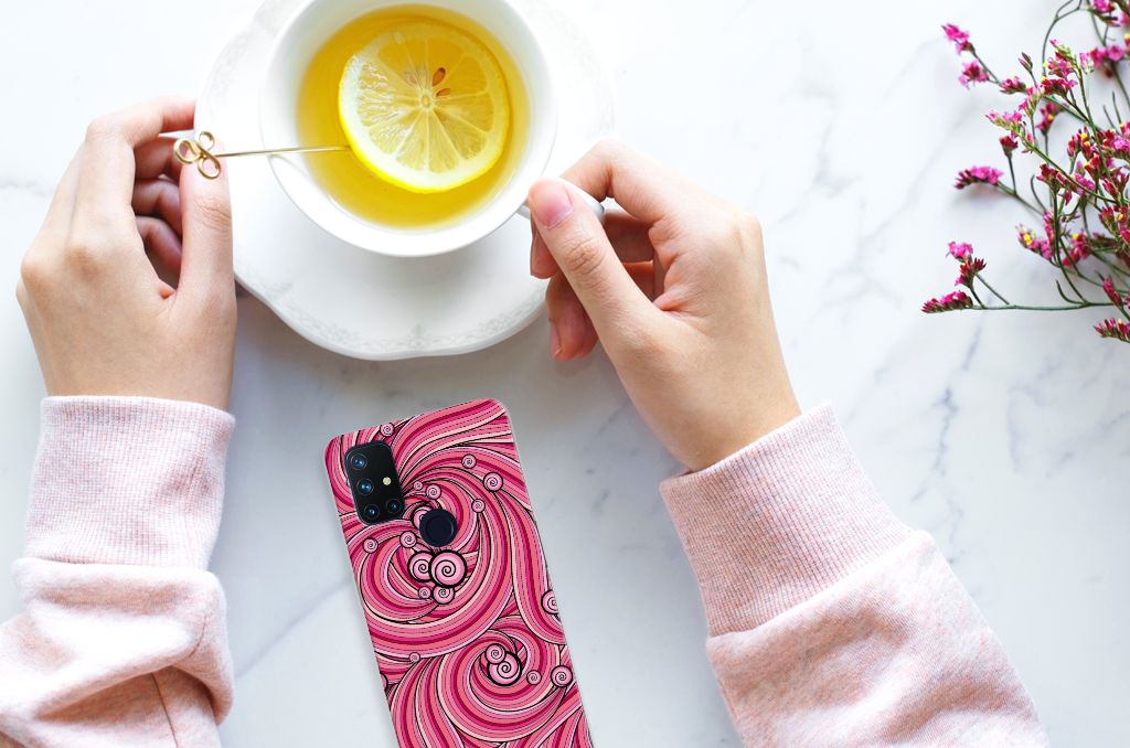 OnePlus Nord N10 5G Hoesje maken Swirl Pink