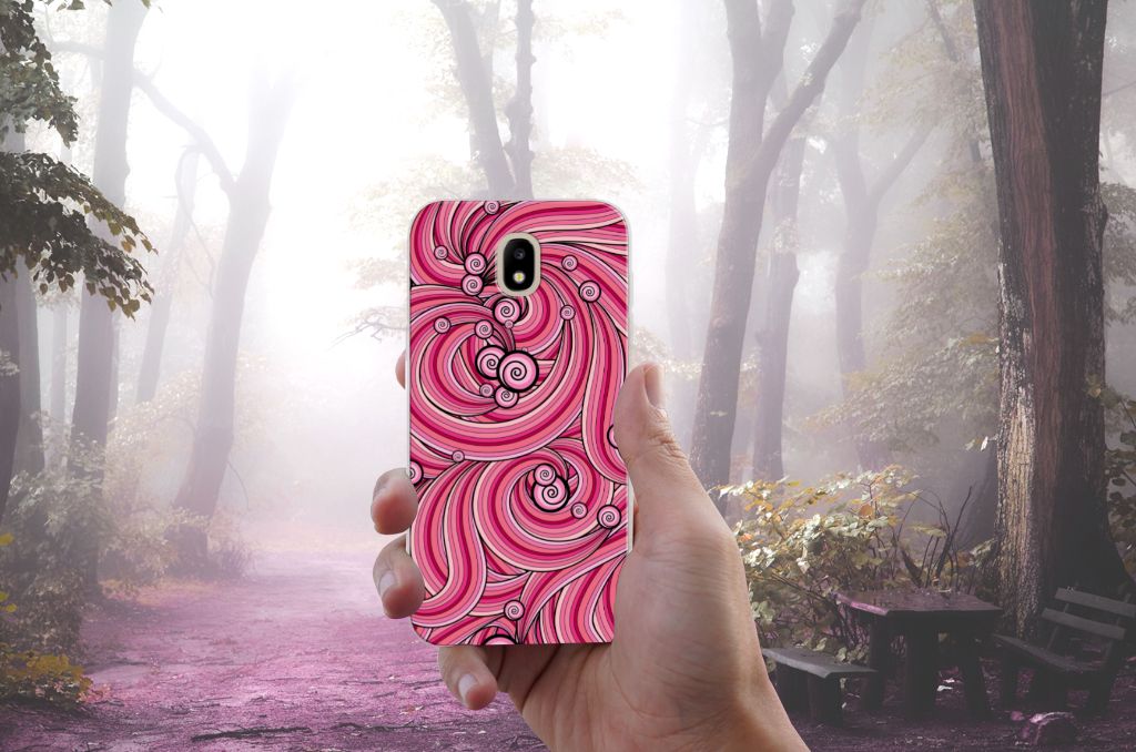Samsung Galaxy J5 2017 Hoesje maken Swirl Pink